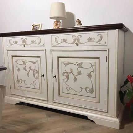 Credenza dipinta 2 ante e 2 cassetti