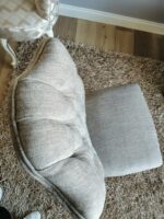 Sedia schienale capitonnè gambe sciabola laccate