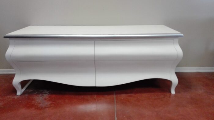 Panca 4 cassetti sagomata , base tv