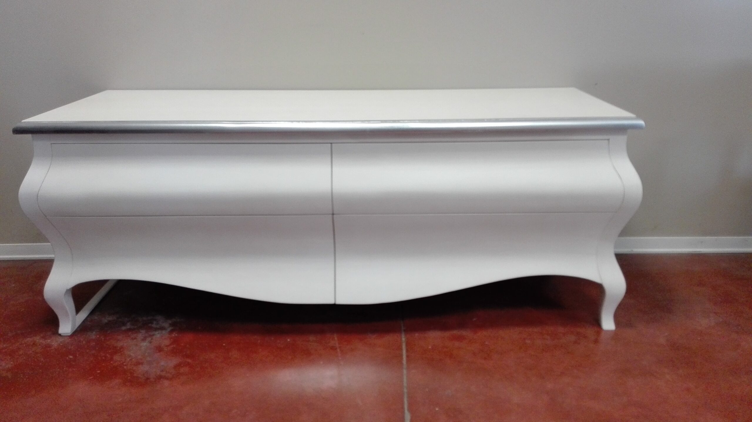 Panca 4 cassetti sagomata , base tv Panca 4 cassetti sagomata , base tv