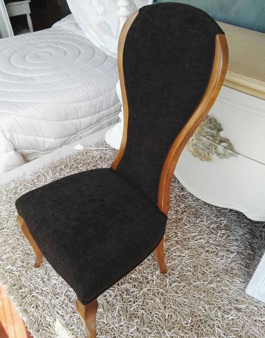 table Sedia Calice in legno imbottita