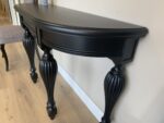Consolle Sasha 4 gambe  tornite laccata nera opaco