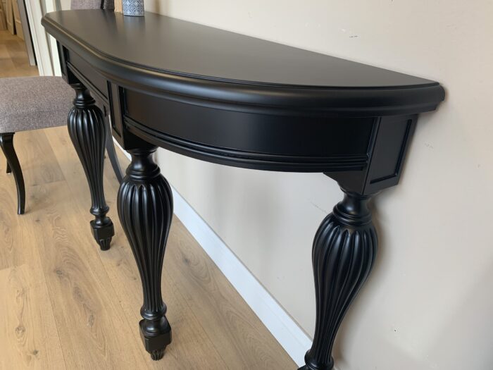 Consolle Sasha 4 gambe  tornite laccata nera opaco