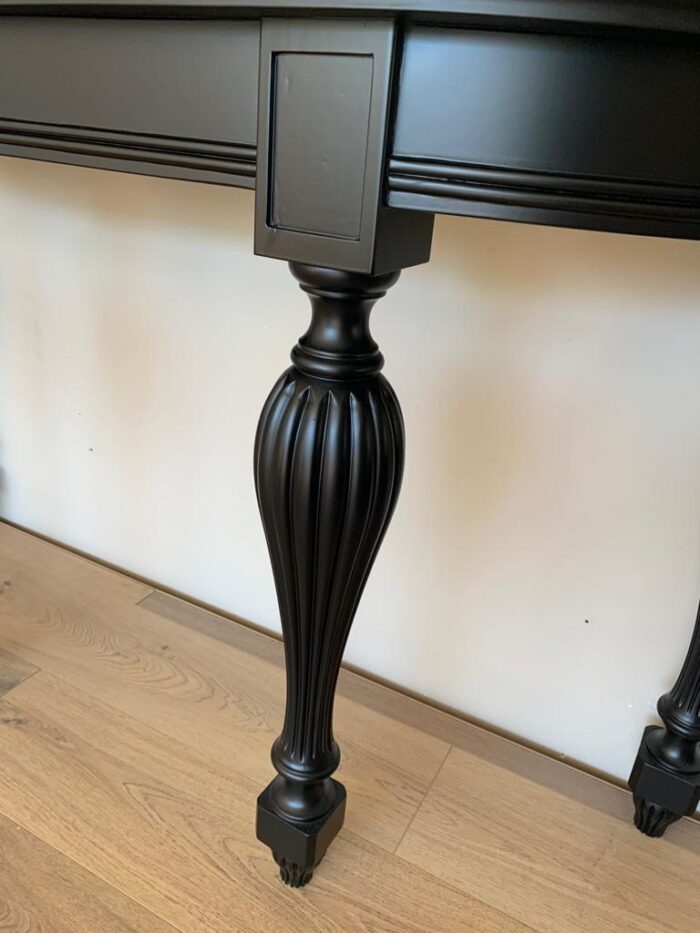 Consolle Sasha 4 gambe  tornite laccata nera opaco
