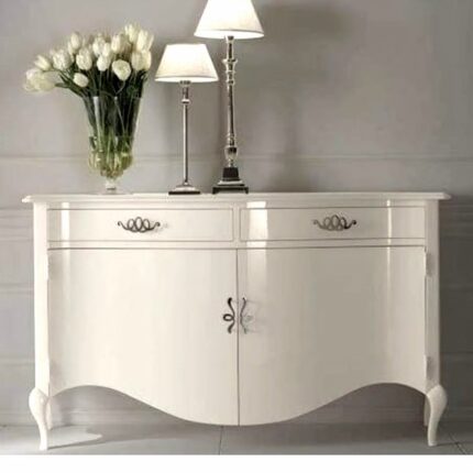Credenza bianca sagomata