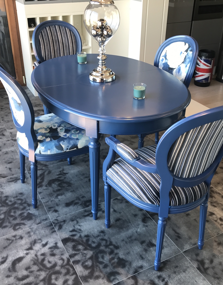 table Tavolo ovale gambe tornite allungabile