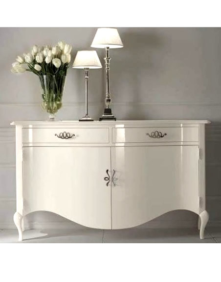 Credenza bianca sagomata Credenza bianca sagomata