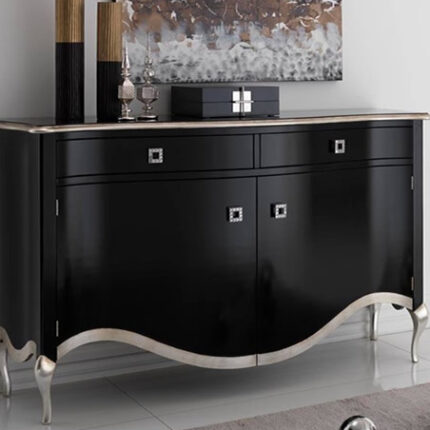 Credenza nera sagomata