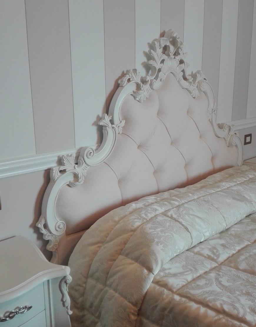 bed Letto Intagliato con contenitore e rete alzaletto